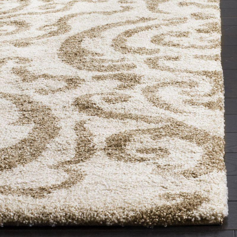 Florida Shag SG462 Power Loomed Indoor Area Rug - Cream/Beige - 8'x10' - Safavieh.