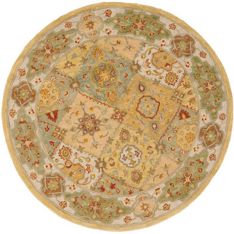 Heritage HG512 Handmade Area Rug - 6' Round - Multi/Ivory - Safavieh