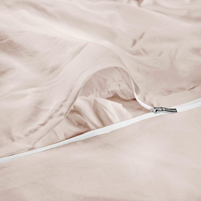 Chanasya Chanasya Ruched Ruffled Pleated Textured Washed Microfiber Duvet Set