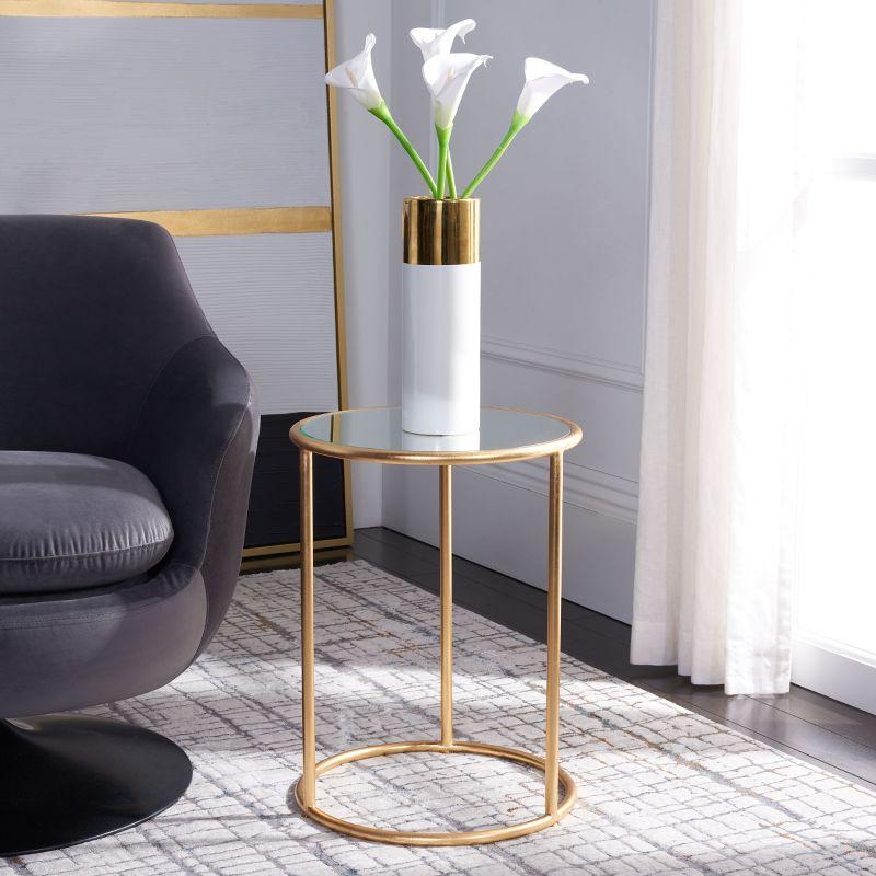 Shay Accent Table - FOX2523A - Gold/Mirror - Safavieh Couture