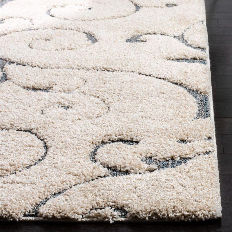 Florida Shag SG455 Power Loomed Area Rug - Beige/Blue Grey - 8'x10' - Safavieh.