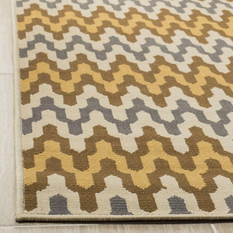 Hampton HAM518 Indoor/Outdoor Machine Made Area Rug - 8'x11' - Camel/Brown - Safavieh