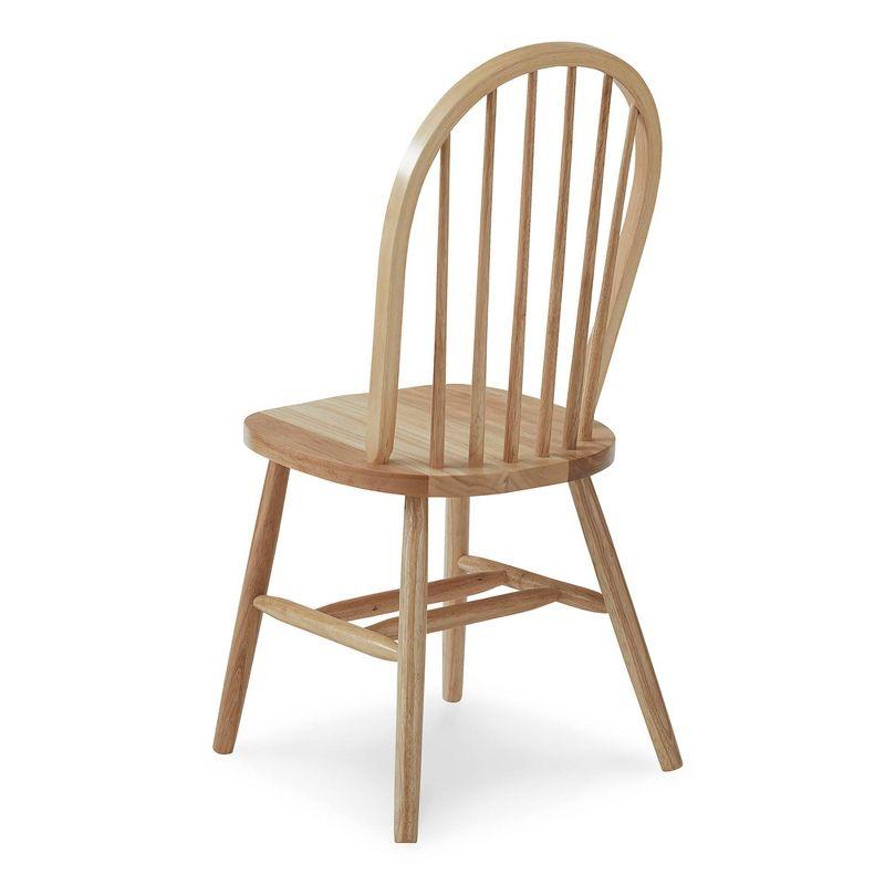 Natural High Back Windsor Wood Side Chair