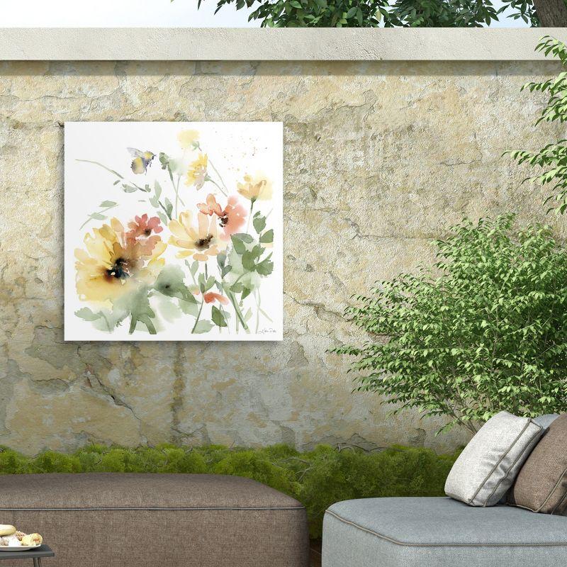 Trademark Fine Art - Katrina Pete 'Sunflower Meadow I' Outdoor Canvas - 18x18