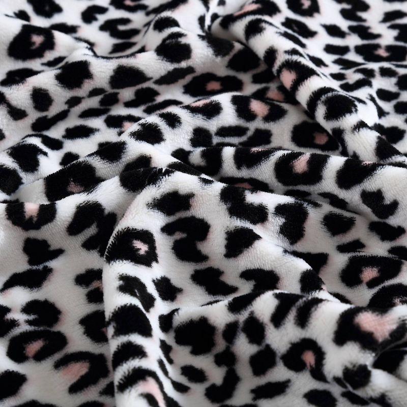 King Printed Bed Blanket Leopard - Betseyville: Plush Polyester, No Fill, Machine Washable, Animal Print