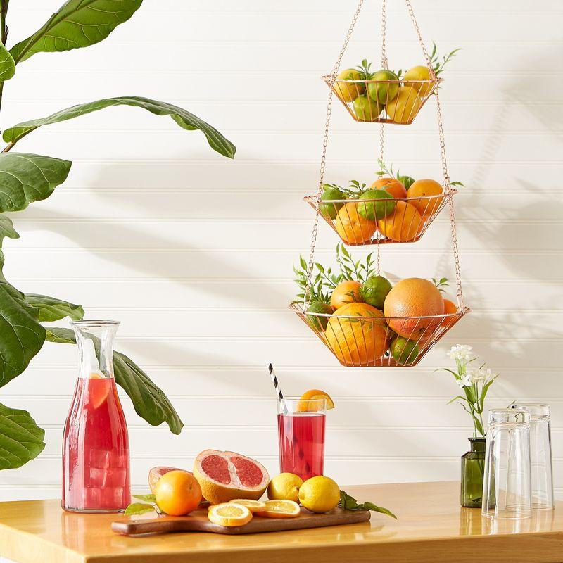 Wire Hanging Basket - Copper