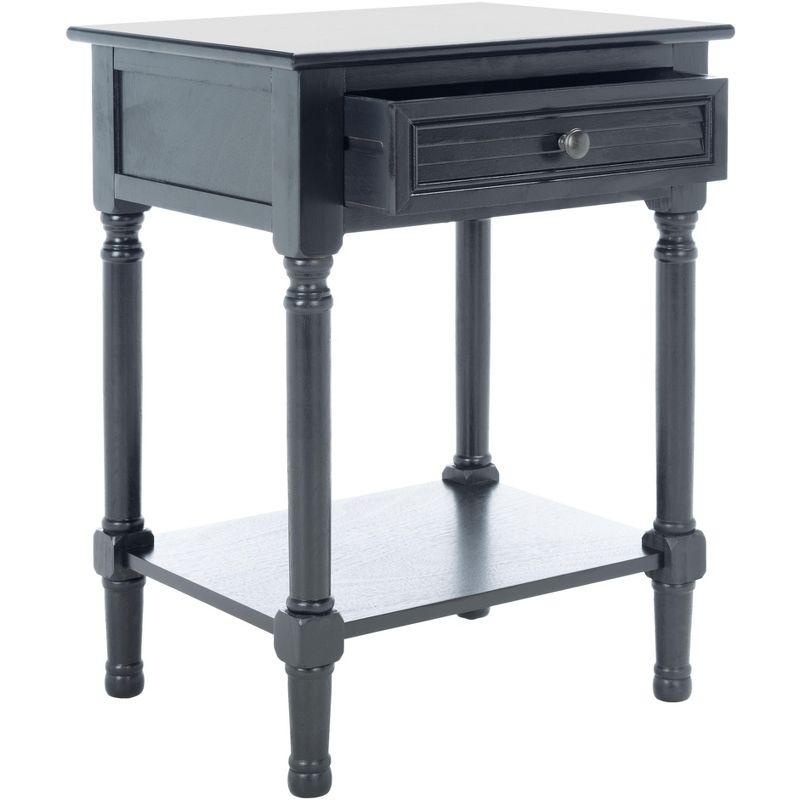 Tate 1 Drawer Accent Table - Black - Safavieh.
