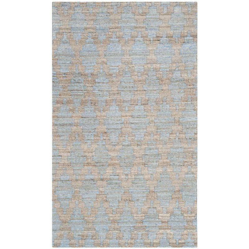 Cape Light Breeze 4' x 6' Light Blue Handwoven Cotton Area Rug