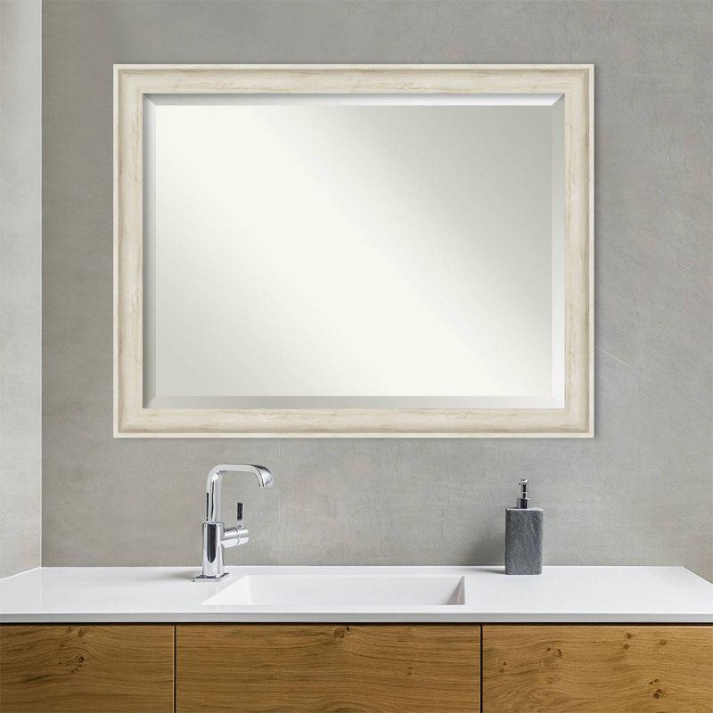 Regal Framed Bathroom Vanity Wall Mirror Birch Cream - Amanti Art