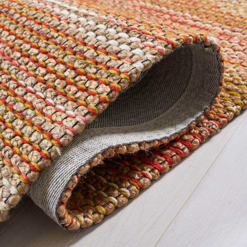 Marbella MRB851 Hand Loomed Indoor Area Rug - Natural/Red - 5'x8' - Safavieh