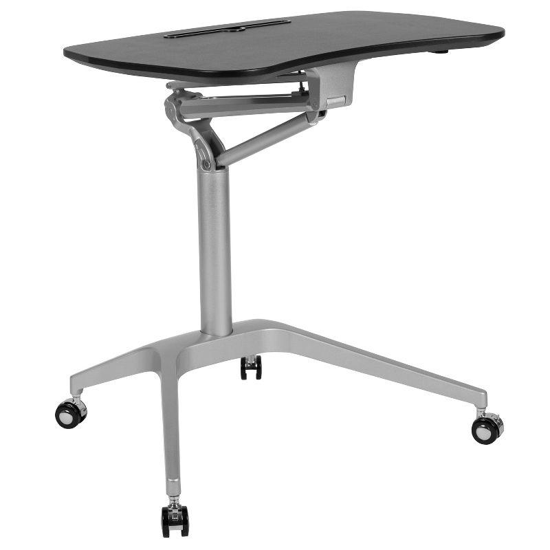 Flash Furniture Mobile Sit-Down, Stand-Up Ergonomic Computer Desk - Standing Desk