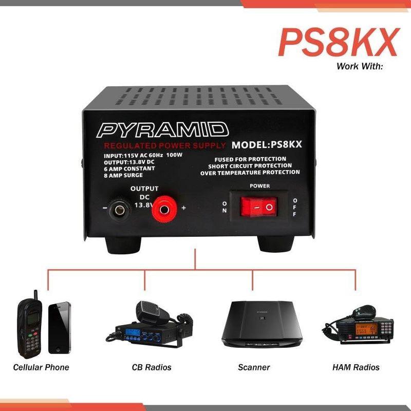 Pyle 6 Amp Hobbyist Bench Power Supply - 12V DC, Regulated, Linear Design