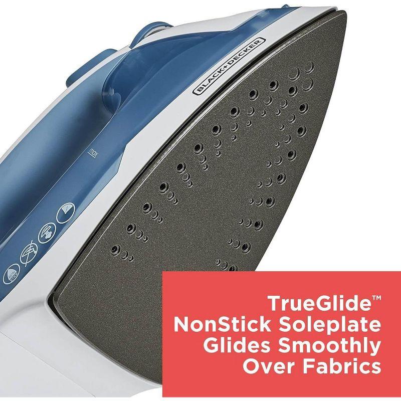 BLACK+DECKER BLACK+DECKER Easy Steam Compact Iron for Clothes, Automatic Shutoff, Nonstick Plate, Light Weight, 1200 Watts