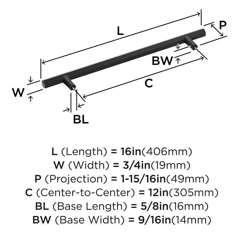 Caliber 12 inch (305mm) Center-to-Center