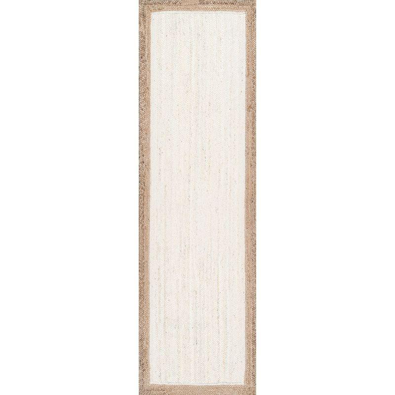 nuLOOM Eleonora Casual Jute Area Rug, Runner 2' 6" x 6', White