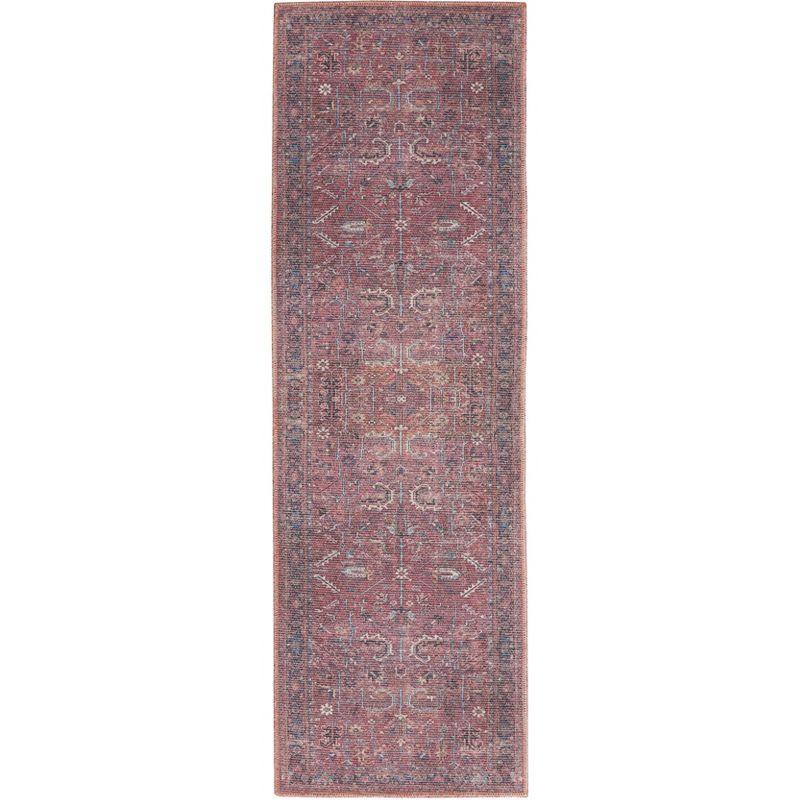 Bungalow Rose Machine Washable Oriental Red Area Rug