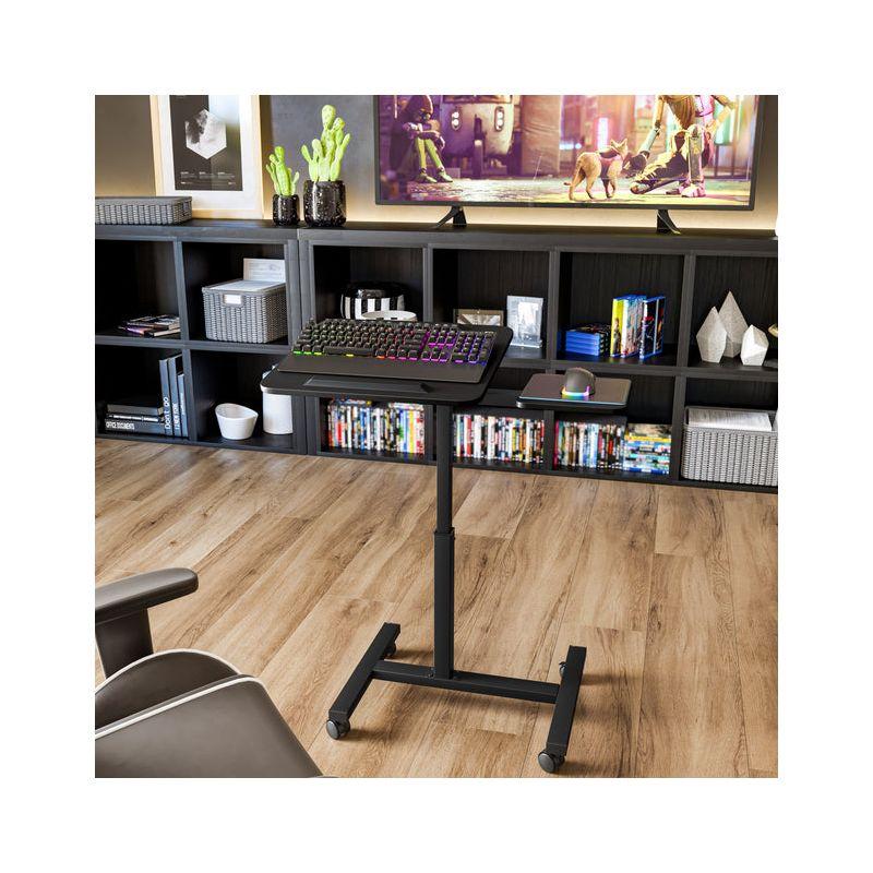 Seville Classics airLIFT Adjustable Height Rolling Tiltable Desk with Mouse Stand