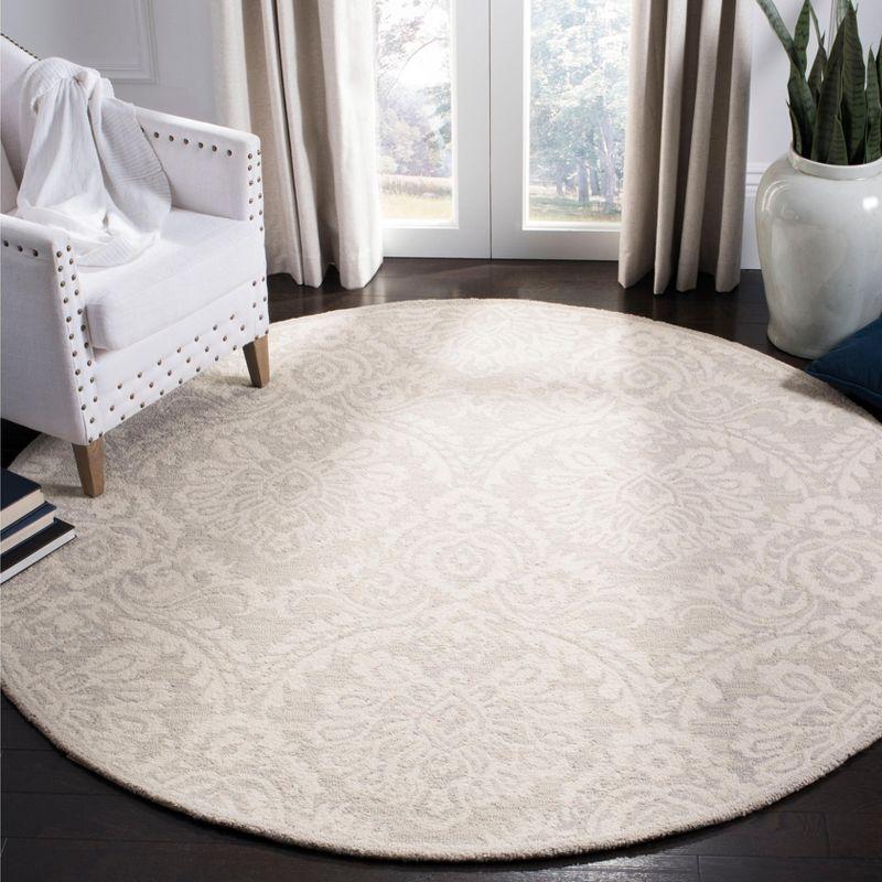 Tansy Handmade Wool Silver / Ivory Rug