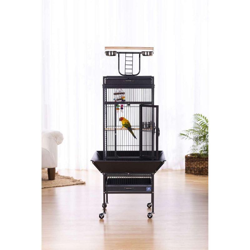 Prevue Pet Products Wrought Iron Select Bird Cage Black Hammerstone 3151BLK