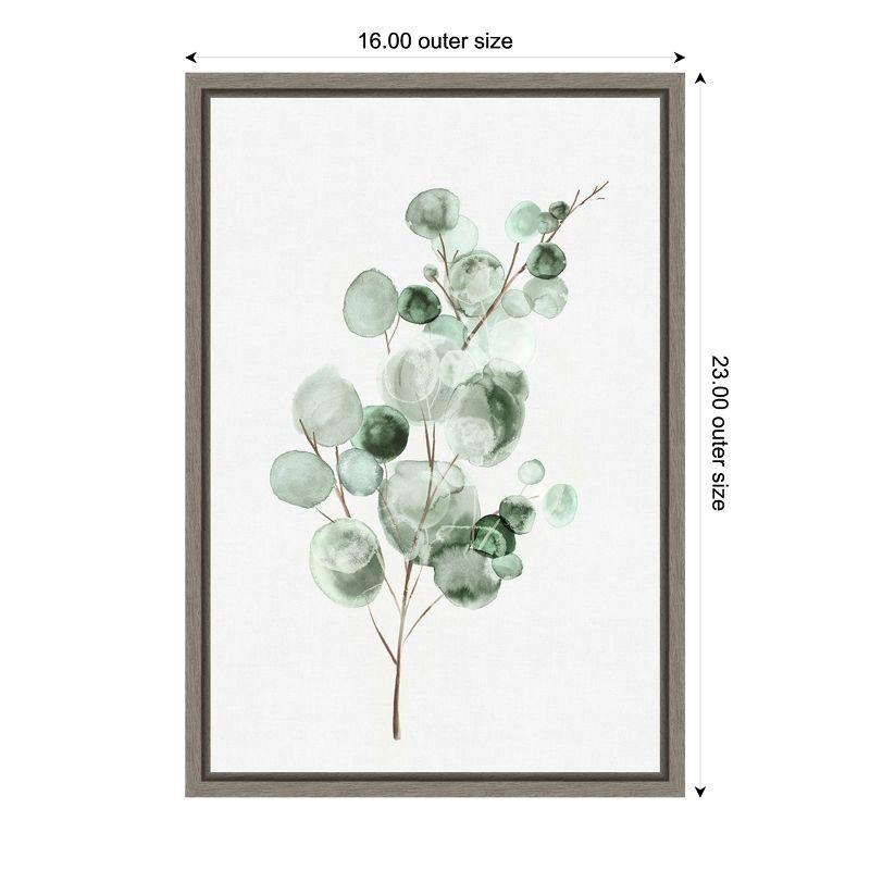 Amanti Art Tender Sprout II (Eucalyptus) by Eva Watts Canvas Wall Art Print Framed 16 x 23-in.