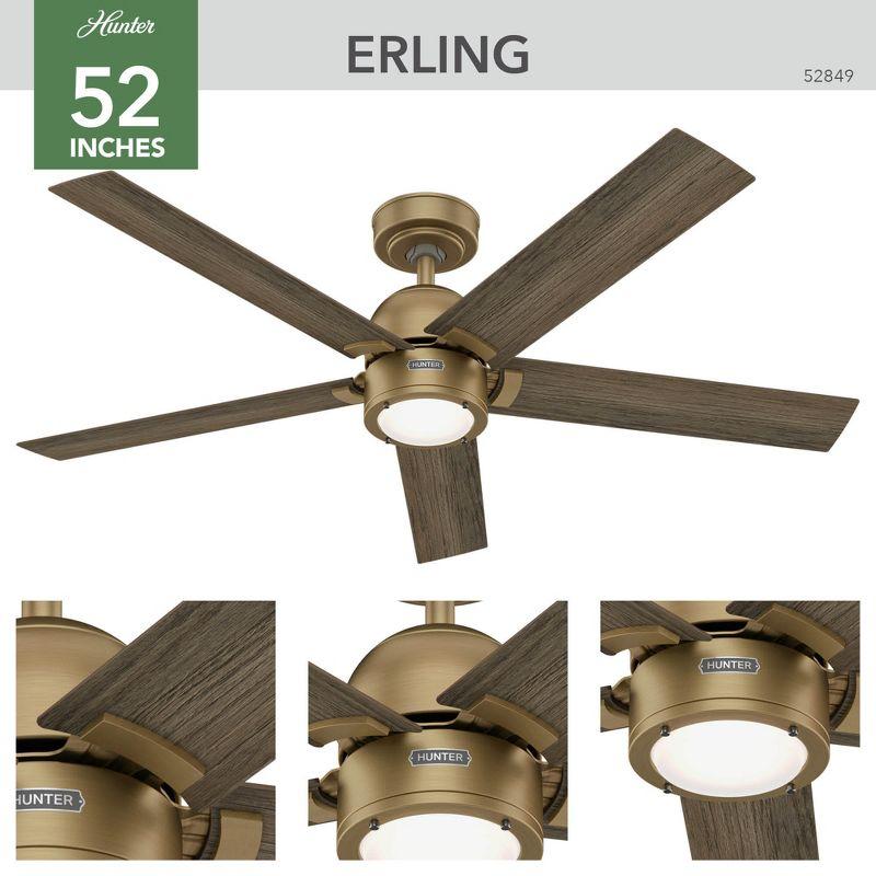 Hunter 52 Inch Erling ENERGY STAR® Ceiling Fan With Lights And Remote