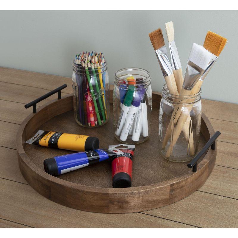 Kate and Laurel Lipton Tray, 18" Diameter, Natural