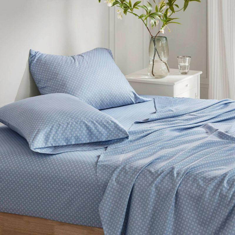 Madison Park Twin Willow Floral Comforter Set with Bed Sheet Blue