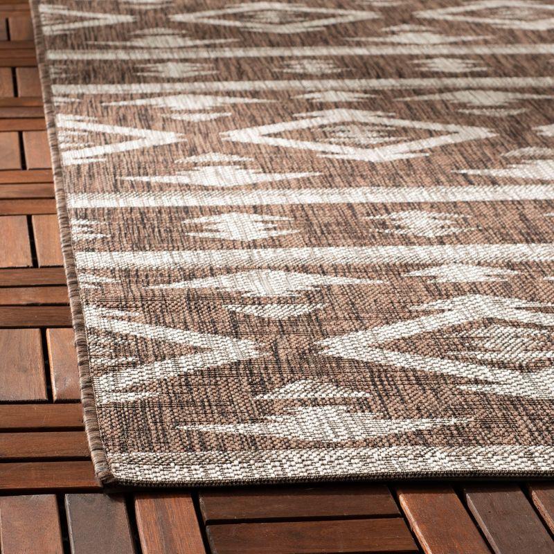 Sleek Gray Square Synthetic Easy-Care Outdoor Rug