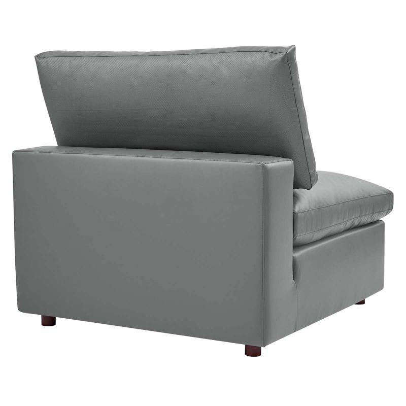 Modway Commix Down Filled Overstuffed Vegan Leather Armless Chair