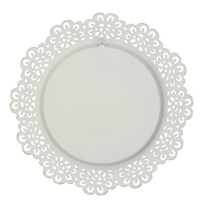 12.5" Decorative Floral Metal Lace Wall Mirror - Stonebriar Collection