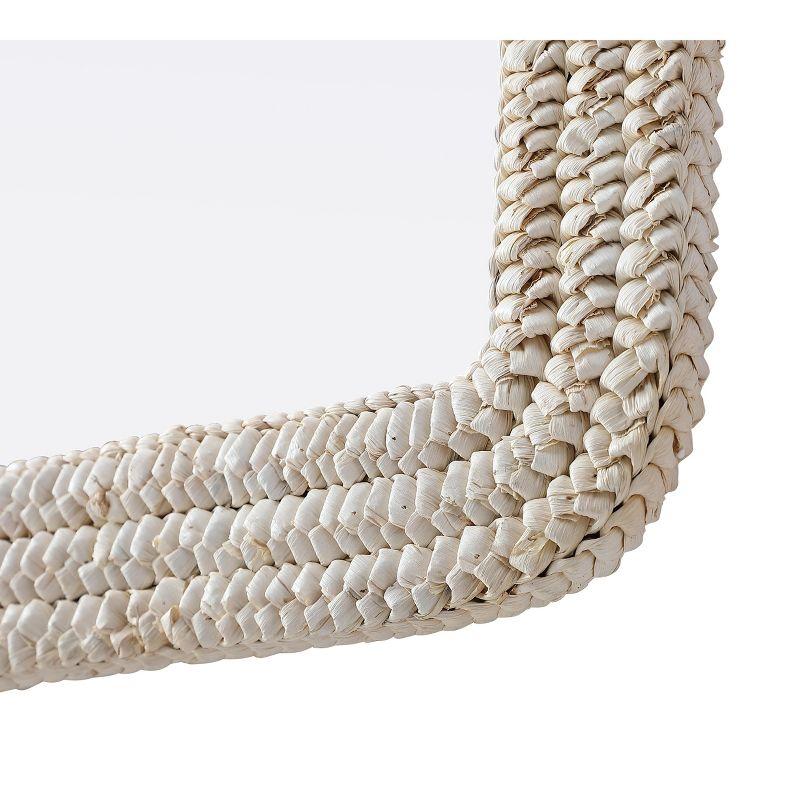 Beachcrest Home™ Dennard Arch Cornhusk Mirror in Linen White