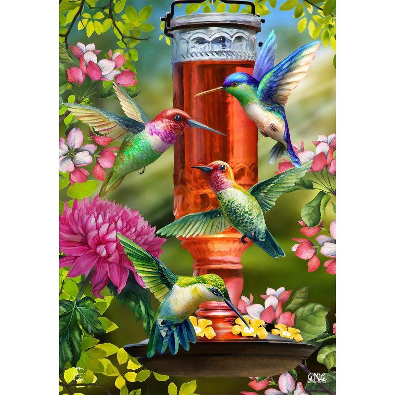 Hummingbird Feeder Spring House Flag Floral 28" x 40" Briarwood Lane