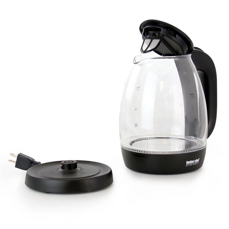 Better Chef 1.7L Cordless Electric Glass Tea Kettle