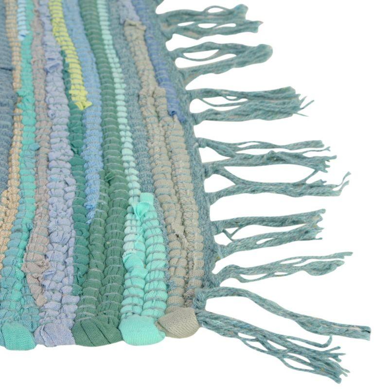 Unique Loom 2' 2 x 6' 7 Striped Chindi Cotton Runner Rug