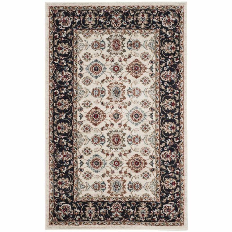 Lyndhurst LNH332 Power Loomed Accent Rug - Cream/Navy - 3'3"x5'3" - Safavieh.