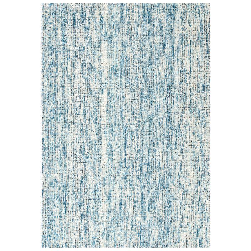 Abstract ABT473 Hand Tufted Area Rug - Ivory/Navy - 4' X 6' - Safavieh.