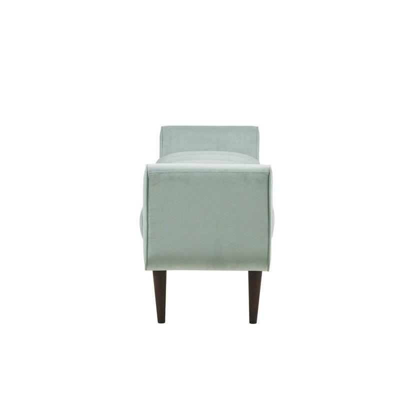 Lyndale Upholstered Modern Accent Bench Seafoam - Madison Park: Entryway, Indoor, Solid Wood Legs