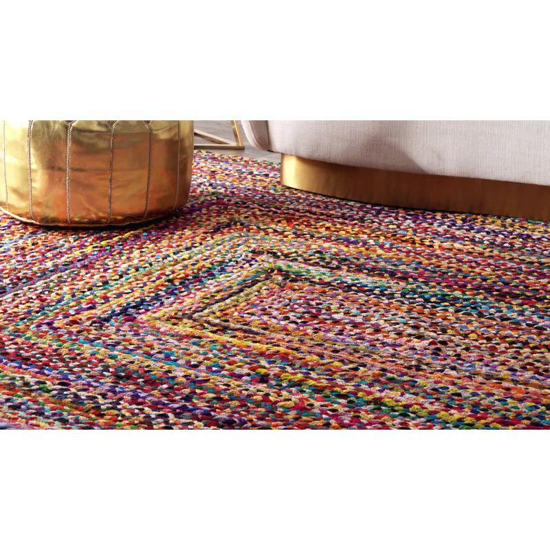 Nuloom Tammara Bohemian Hand Braided Indoor Area Rug, Square 5', Multi