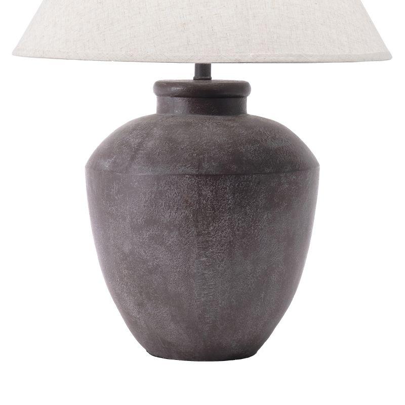 Lindos 30" Bronze Resin Table Lamp with Fabric Shade