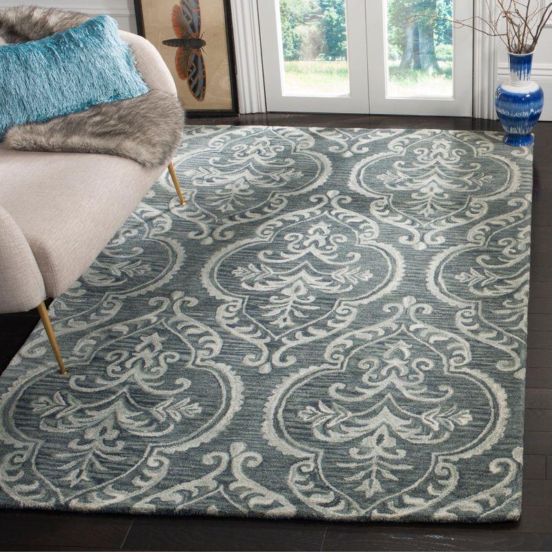 Blossom BLM603 Hand Tufted Area Rug - Blue/Sage - 5'x8' - Safavieh.
