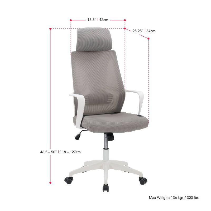 Ergonomic Swivel Mesh Office Chair with Lumbar Support - Gray