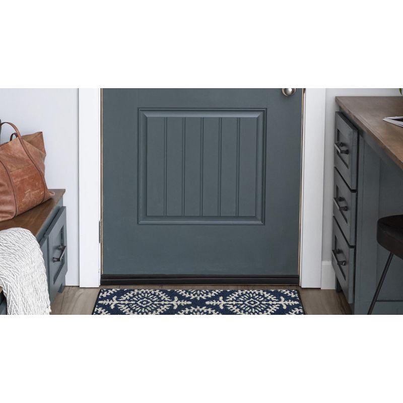2'6"x4' Washable Paisley Tufted Accent Rug Tan - Threshold™: Skid-Resistant, Indoor, Medium Pile, Traditional Style