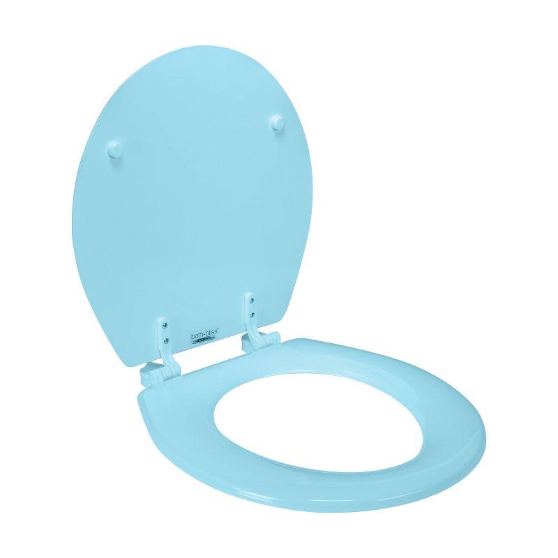 17" Wood Toilet Seat Blue - Bath Bliss