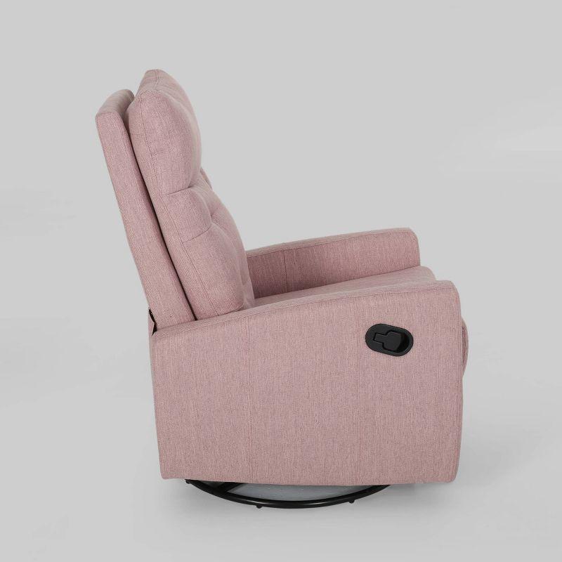 Woodglen Contemporary Glider Swivel Recliner Light Blush - Christopher Knight Home: Nursery-Suitable, Plush Comfort