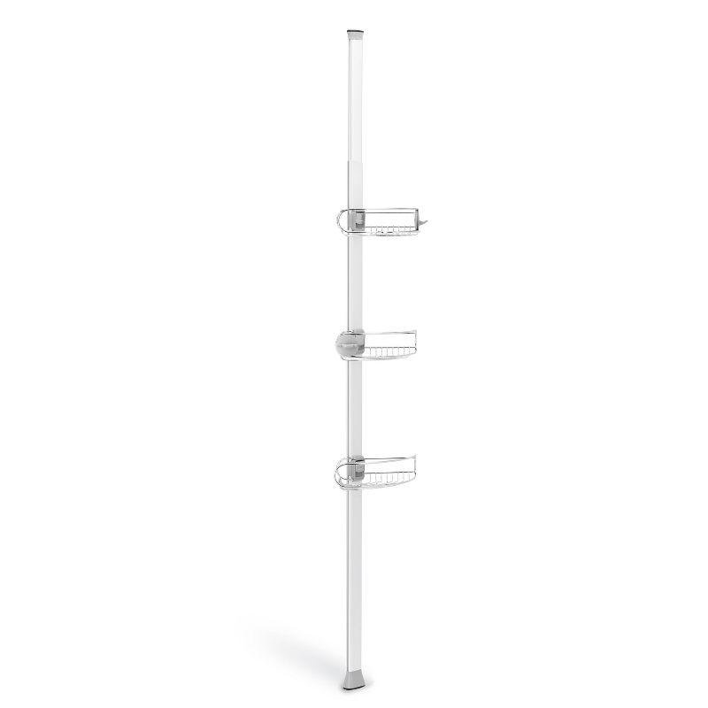 Simplehuman 8' Tension Shower Caddy, Stainless Steel and Anodized Aluminum