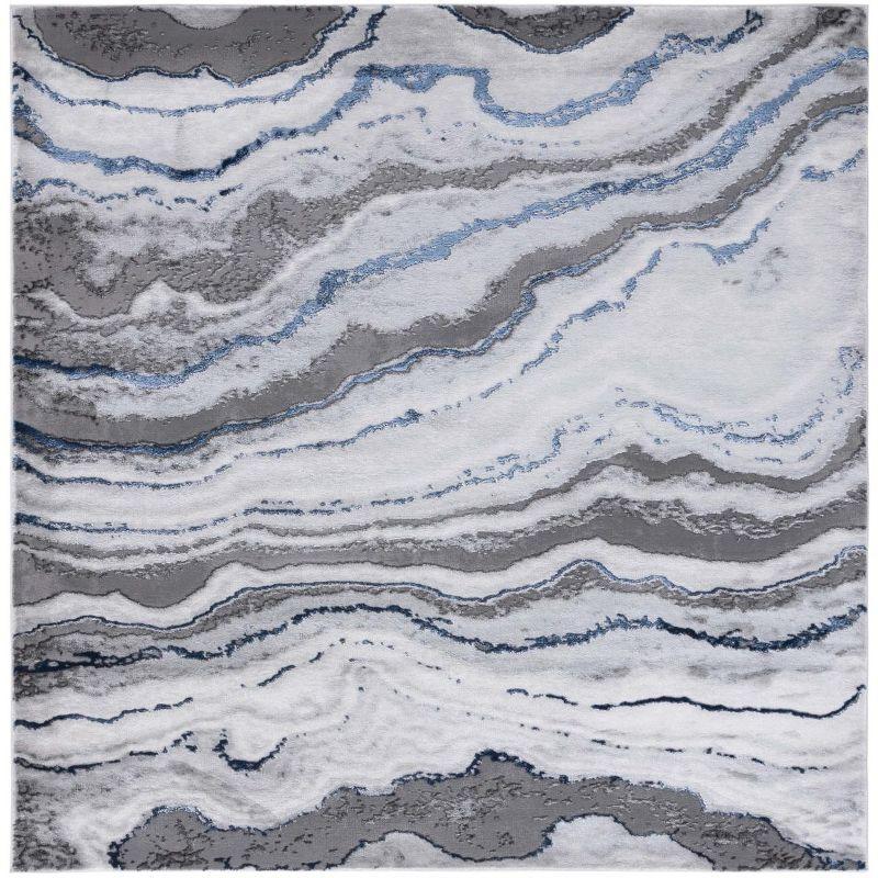 Swindle Abstract Gray/Blue Area Rug