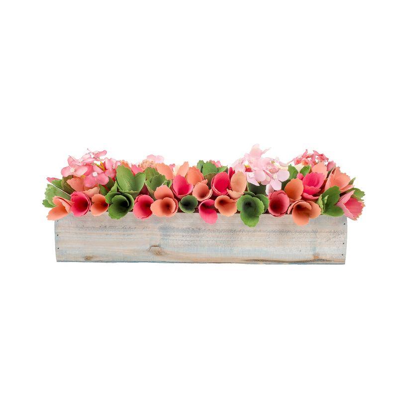 16" Artificial Spring Pink Floral Arrangement Centerpiece - National Tree Company