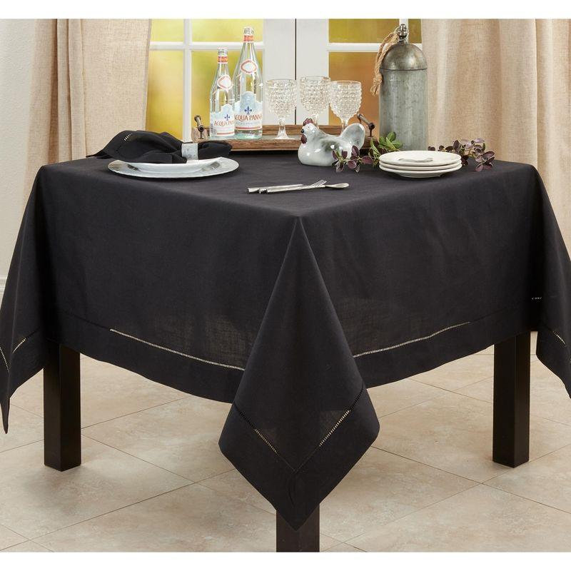 Saro Lifestyle Classic Hemstitch Border Tablecloth