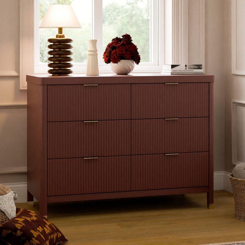 Brimsley Tambour 6 - Drawer Assembled Dresser