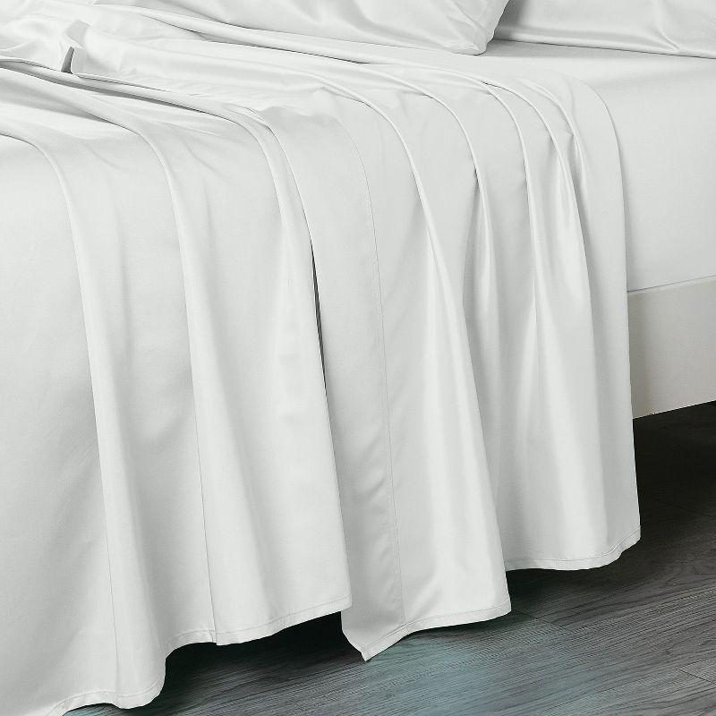 Egyptian Linens Flat Sheet Only - Luxurious 608 Cotton Made in Egypt White California King